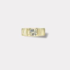 Pleated Solitaire Band - 1.17ct GIA Asscher Cut Diamond – Retrouvai | Modern Heirlooms 14k Gold Asscher Cut Ring With Center Stone, 14k Yellow Gold Radiant Cut Jewelry, 14k Gold Asscher Cut Fine Jewelry Ring, Luxury 14k Gold Diamond Ring With Octagon Shape, Luxury 14k Gold Octagon Diamond Ring, Luxury Octagon Diamond Ring In 14k Gold, Luxury Yellow Gold Octagon Topaz Ring, Yellow Gold Topaz Ring With Diamond Baguette Cut, Yellow Gold Baguette Cut Diamond Topaz Ring