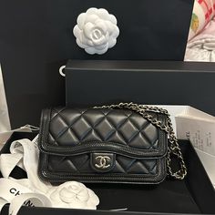 Brand New With Tag Come With Original Package Receipt Will Be Included Please Find Me On (Ig Meobeo_hanoi2003) For Lower Price Designer Wallet On Chain With Detachable Strap, Luxury Leather Wallet On Chain, Rectangular, Designer Black Bag With Chain, Luxury Formal Wallet On Chain With Branded Hardware, Designer Wallet On Chain With Branded Hardware, Elegant Evening Wallet On Chain With Branded Hardware, Luxury Crossbody Wallet With Mobile Phone Bag, Luxury Crossbody Wallet On Chain With Phone Bag, Luxury Black Wallet On Chain With Branded Hardware