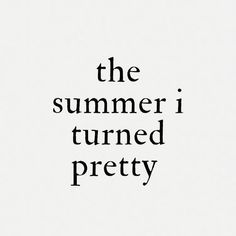 the summer i turned pretty logo is black and white