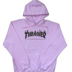 Brand New (Nwot). Thrasher Hoodie (Light Pink) With Thrasher Flame Logo On The Front (Black). Pink Logo Print Hoodie For Spring, Winter Pink Sweatshirt With Logo Print, Pink Long Sleeve Hoodie With Logo Print, Pink Fleece Hoodie With Graphic Print, Trendy Pink Hoodie With Ribbed Cuffs, Urban Pink Hoodie For Streetwear, Pink Logo Print Sweatshirt For Streetwear, Pink Hip Hop Hoodie For Winter, Pink Hip Hop Hoodie For Fall