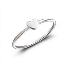 Small Heart Silver Ring - Studio Jewellery US Heart Silver Ring, Small Heart Ring, Minimalist Nickel-free Heart-shaped Jewelry, Minimalist Heart Shaped Nickel-free Jewelry, Minimalist Silver Heart Ring, Minimalist Heart-shaped Nickel-free Jewelry, Minimalist Nickel-free Heart Jewelry, Minimalist Stackable Rings With Heart Charm For Promise, Minimalist Heart Shaped Stackable Promise Rings