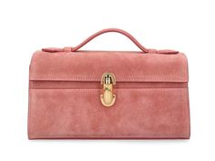 Leather Bag Women, Pink Suede, Metal Hardware, Pink Bag, Leather Working, Top Handle, Silver Color, Bags Women, Leather Bag