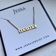 Being a mother is more than just a title, it's about love, compassion, strength, happiness... the list goes on. It's the most hardworking job but also the most rewarding. Featuring a dainty and delicate chain, it's the perfect sweet gift for yourself, or for any of the amazing mamas in your life. Stainless steel; 18K gold plated Chain is 16.5" with 2" extender 'mama' approx .8" long Being A Mother, Mama Necklace, Delicate Chain, Sweet Gifts, About Love, Gold Plated Chains, The Amazing, Arrow Necklace, 18k Gold