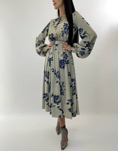 Gorgeous silk midi dress with long sleeves, belt and buttoned front It's your best choice for any occasion - parties, dates, lunch out with friends.  SIZES The dress is available in 2 sizes: 4 and 6 (US numeric) or S and M   4 US numeric BUST 31-33 inches or 79-84 cm WAIST 25.9-27.1 inches or 66-69 cm HIPS 36.2-37.4 inches or 92-95 cm   6 US numeric BUST 34-35 inches or 86-89 cm WAIST 27.5-28.7 inches or 70-73 cm HIPS 37.7-38.5 inches or 96-98 cm   But we can make from 2 till 14 (US numeric). It Spring Formal Belted Long Sleeve Dress, Belted Long Sleeve Dress For Spring Formal, Spring Formal Long Sleeve Belted Dress, Belted Long Sleeve Midi Dress For Fall, Fall Midi Length Belted Long Sleeve Dress, Spring Knee-length Belted Long Sleeve Dress, Belted Long Sleeve Knee-length Dress For Spring, Long Sleeve Midi Dress For Fall Brunch, Fall Midi Length Long Sleeve Dress For Brunch