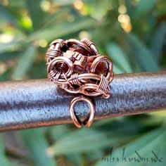 Rings With Crystals, Wire Wrap Rings, Vanadinite Crystal, Wrapped Rings, Handmade Modern, Wire Wrapped Rings, Copper Rings, Unique Ring, Wrap Rings