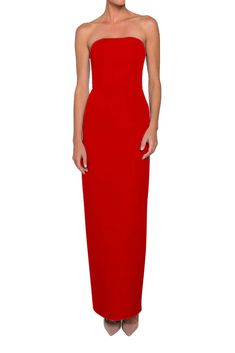 Silk Faille Strapless Column Gown | Over The Moon Strapless Column Dress, Column Skirt, Column Gown, Red Gowns, Column Dress, Strapless Gown, The Golden Age, Mother Of The Groom, Golden Age