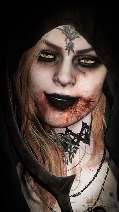 Evil Makeup, Resident Evil Costume, Cosplay Makeup Tutorial, Evil Pictures, Resident Evil Funny, Anime Eye Makeup, Scary Drawings, Resident Evil Girl, Horror Party