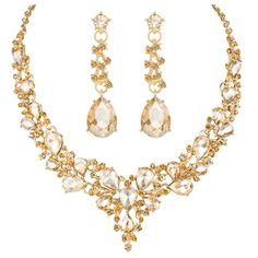 Material: Aaa Teardrop Rhinestone & Austrian Crystal On Gold Plated Alloy Features: Package Consist Of 1 Teardrop Pendant Tiara Necklace And 1 Set Of Dangle Earrings.Lobster Clasp: Easy To Open And Close,Not Easy To Fall Off (More Security), With A Fabulous Design And Solid Construction. Dimension: Necklace: 18 Inches + 2.5 Inches Ext ; Earring: 1.8 Inch Item # Mi1502 Quinceanera Earrings, Quinceanera Necklace, Champagne Jewelry, Champagne Necklace, Quinceanera Jewelry, Champagne Earrings, Tiaras Jewellery, Rhinestone Jewelry Set, Crystal Choker Necklace