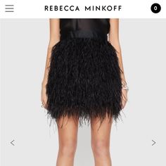 This Mini Skirt Will Be The Life Of Every Party. It’s Embellished With Countless, Fluffy Black Feathers So You Can Turn Heads At Every Angle. Style #: H21pol6000 Tags From Therealreal Still Attached Dust Bag Included Chic Mini Skirt With Feather Trim For Party, Chic Party Mini Skirt With Feather Trim, Chic Skirt With Feather Trim For Spring, Chic Feather Trim Skirt For Spring, Summer Party Bottoms With Feather Trim, Fall Party Embellished Skirt, Chic Summer Skirt With Feather Trim, Feather Trim Mini Skirt For Party, Summer Night Out Skirt With Feather Trim