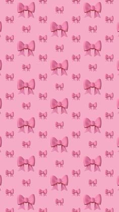 a pink bow pattern on a pink background