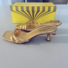 Circus Ny By Sam Edelman, Gold Kitten Heels- 2 Inch, Brand New In Box, Never Worn, Size 8 1/2 Gold Kitten Heels, Sam Edelman Shoes, Sam Edelman, Circus, Shoes Women Heels, Kitten Heels, Shoes Heels, Women Shoes, Brand New