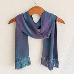 Rayon chenille scarf, 'Solola Sapphire' - Women's Rayon Chenille Handmade Scarf Purple Colour Shades, Chenille Scarf, Backstrap Loom, Handmade Scarf, Stylish Scarves, Handmade Scarves, Bamboo Fiber, Dyeing Techniques, Purple And Green