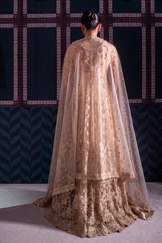 Brand: NeeshayCollection: Neeshay Parinaaz Unstitched Wedding Formal CollectionFabric: Net PRODUCT DETAILS: Net Embroidered And Hand Embellished Front Body (1 Pc) Net Embroidered And Hand Embellished Back Body (1 Pc) Net Embroidered And Hand Embellished Sleeves (0.66 M) Net Embroidered And Hand Embellished Sleeves Motif (2 Pcs) Net Embroidered Front Kalian (9 Pcs) Net Embroidered Back Kalian (9 Pcs) Net Embroidered Dupatta (2 M) Net Embroidered Dupatta Pallu (2 Pcs) Plain Dyed Rawslik (5 Yards) Designer Embroidered Anarkali Wedding Dress, Elegant Wedding Dress For Eid Ceremony, Designer Wedding Dress With Resham Embroidery For Eid, Wedding Anarkali Set With Lace Work, Bollywood Style Ceremony Dress With Sheer Dupatta, Traditional Anarkali Wedding Dress For Ceremony, Dresses With Sheer Dupatta For Eid Ceremony, Traditional Wedding Dress With Sheer Dupatta For Ceremony, Semi-stitched Zari Work Gown For Ceremony