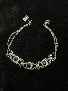 Certified Genuine Natural Blue Sapphire - 18K White Gold Vermeil Solid 925 Sterling Silver Elegant Bracelet Size - One Size Fits Most Please see my other listing Thank you for supporting my small business!! 😍😍 Welcome in!  Wholesale Prices on Certified Genuine Precious, Semi-Precious Gemstones & Vintage Jewelries!  Please shop my other listing Been in Business for over 20+ years, Fairly New on Etsy! Sapphire Sterling Silver Bracelet, Blue Cubic Zirconia Bracelet Gift, Elegant Sapphire Jewelry With Stones, Elegant Sapphire Stone Jewelry, Blue Sterling Silver Bracelet Jewelry, Blue Sterling Silver Bracelet, Blue Round Sterling Silver Bracelet, Blue Sterling Silver Round Bracelet, Elegant Sapphire Bracelets For Gift