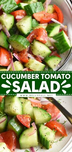 Cucumber Tomato Salad Cucumber And Tomato Salad, Mexican Oregano, 4th July Food, Cucumber And Tomato, Tomato Salad Recipe, Cucumber Benefits, Avocado Dessert, Bbq Side Dishes, Tomato Salad Recipes