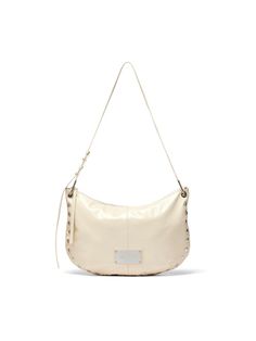 Composition : Outer material: 100% natural leather (cowhide); Lining: 100% polyesterColor : beigeCountry of Origin : China Elegant Cream Hobo Bag With Gold-tone Hardware, Cream Hobo Bag With Gold-tone Hardware, White Hobo Bag With Gold-tone Hardware Crossbody, White Crossbody Hobo Bag With Gold-tone Hardware, Leather Hobo Bag, Studded Leather, Leather Hobo, Hobo Bag, Natural Leather