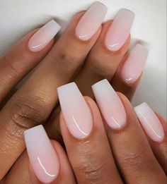 I Nails, Milky Nails, Light Pink Nails, Polish Manicure, Elegant Nail Designs, February Nails, Nail Designs Valentines, Girly Acrylic Nails