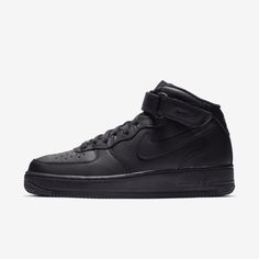 Black Air Force 1, Nike Air Force 1 Mid, New Nike Air Force, Air Force 1 Mid, Charles Barkley, Air Force 1 High, Mens Shoes Black, Air Force One, Mens Nike Shoes