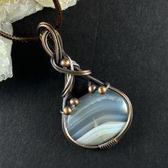 Agate Balance Harmony Stability Wire Wrapped Wand, Easy Wire Wrapping Stones, Wire Wrapped Oval Stone, Nature-inspired Wire Wrapped Agate Jewelry, Wire Wrap Agate Slice, Spiritual Agate Wire Wrapped Necklaces, Wire Wrapped Agate Oval Pendant Necklace, Wire Wrapped Stone Jewelry, Pendent Necklace