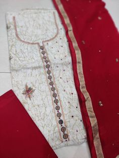 Item Overview ATHARVA Hand Embroidered Salwar Kameez/Embroidered & Digital Print Cream- Off White Shirt/Chiffon Dupatta/Custom Stitch Unstitch/Gift/ Dno. CH1741 Fabric: * Shirt: Cotton- Beautiful All Over Hand Embroidery/ 2.5 Mts/Stitch-Unstitch * Dupatta: Chiffon Chinnon Dupatta 2.5Mts/Trim Border/Lace/Stone Work/Latkans Tassels * Bottom- Cotton 2.5 Mts. Excusive Hand Embroidered Party Wear Punjabi Suit. Customization: * Fabrics Customization: Designs Can be made in different Fabrics. *Color Cu Designer Cotton Silk Churidar With Embroidered Border, White Cotton Silk Sets With Embroidered Border, Cotton Silk Churidar With Mirror Work For Navratri, Mirror Work Cotton Silk Churidar For Navratri, Navratri Cotton Silk Churidar With Mirror Work, Cotton Silk Churidar With Embroidered Border, Bollywood Style Cotton Silk Kurta With Embroidered Border, Festive White Cotton Silk Churidar, Cotton Silk Salwar Kameez With Embroidered Border