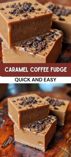 caramel coffee fudge is an easy and delicious dessert