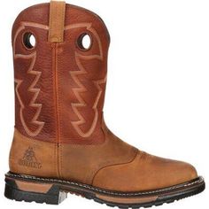 You can have great-looking waterproof western work boots that are comfortable. The Rocky® Original Ride Western Boot is all about sole performance and interior comfort! Rocky Boots, Western Work, Reading Shirts, Great Western, Mens Leather Boots, Horse Saddles, Horse Training, Western Boot, Men's Boots