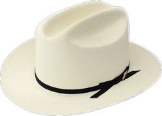 Classic Top Hat With Flat Bill For Rodeo, White Western Formal Hat, White Western Hat For Formal Occasions, Classic Flat Bill Hat For Rodeo, Classic White Straw Hat For Rodeo, Fitted Panama Hat For Western-themed Events, Classic White Straw Hat For Ranch, Classic Adjustable Boater Hat For Country Events, White Fitted Panama Hat For Western Events