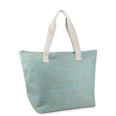 WOMEN'S INSULATED TURQUOISE STRAW BEACH TOTE BAG WITH DOUBLE FLAT HANDLES Size: one size. Color: Blue. Gender: female. Age Group: adult. Light Blue Double Handle Shopping Bag, Blue Rectangular Canvas Bag For Beach, Light Blue Rectangular Travel Bag, Blue Travel Canvas Bag With Handles, Blue Canvas Travel Bag With Handles, Blue Canvas Shopping Bag For Summer, Blue Summer Tote Canvas Bag, Summer Blue Canvas Bag For Shopping, Blue Rectangular Beach Bag For Travel