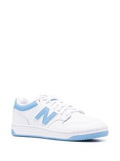 Find NEW BALANCE 480 Lace-up Sneakers on Editorialist. blue/white calf leather two-tone design logo-print tongue front lace-up fastening round toe perforated toebox branded heel counter branded insole flat rubber sole New Balance Custom Low-top Sneakers With Contrast Sole, New Balance Sneakers With Perforations And Round Toe, New Balance Custom White Sneakers With Contrast Sole, New Balance Lace-up Basketball Shoes With Rubber Sole, New Balance Basketball Shoes Lace-up, New Balance White Sneakers With Contrast Sole, New Balance Blue High-top Sneakers With Boost Midsole, New Balance White Skate Shoes With Rubber Sole, White New Balance Custom Sneakers With Rubber Sole