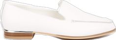 Modern White Slip-ons For Work, White Pointed Toe Slip-ons For Work, Trendy Formal Flat Slip-ons, Chic Formal Slip-ons With Low Heel, Chic White Slip-ons For Office, Chic Flat Slip-ons For Office, Elegant Pointed Toe Formal Flats, Elegant Formal Pointed Toe Flats, Elegant White Slip-ons For Office