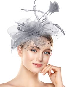 PRICES MAY VARY. 🌻[1920's Retro Glamour and Gorgeous Fascinator]:Fascinator Hat consists of a felt circle with a dotted tulle frill, topped with about 6 mesh petals, and in the center, a spiral rose made of mesh, the center of the rose Stick beaded tassel, and light cocktail feathers stick here and there. Make you look elegant and full of glamour! 🌷[One Size Fits Most]:Fascinator Hat comes with a headband and clip attachment, and the headband isn't as tight as many headbands that squeeze the h Burgundy Fascinator, Women Tea Party, How To Make Fascinators, Light Cocktails, Mesh Headband, Womens Tea, Black Fascinator, Halloween Headband, Feather Hair Clips