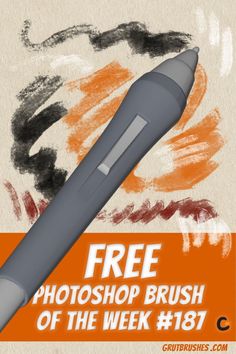 a pen with the words free photoshop brush of the week