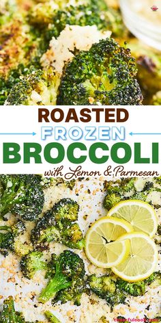 Collage of two closeup images of Roasted Frozen Broccoli. Homemade Mashed Potatoes Recipe, Vegetables Dishes, Monday Recipes, Roasted Broccoli Recipe, Man Recipes