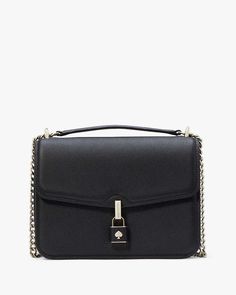 Locket Large Flap Shoulder Bag | Kate Spade New York Flap Shoulder Bag, Classic Flap, Embossed Logo, Kate Spade Bag, New Vintage, Handbags On Sale, Kate Spade New York, Pebbled Leather, Locket