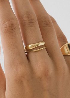 Waves Ring, Etsy Gold Ring, Textured Ring, Gold Ring Sets, Jewelry Lookbook, 가을 패션, Jewelry Inspo, Dainty Jewelry, Pretty Jewellery