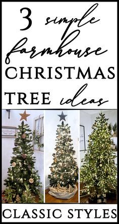 three simple farmhouse christmas tree ideas