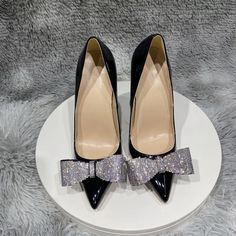 Shipping: Worldwide Express Shipping AvailableDelivery time: 7-15Days Fast ShippingReturns: Fast refund, 100% Money Back Guarantee. Shoes For Party, Elegant Wedding Shoes, Rhinestone High Heels, Wedding Shoes Bride, Bow Women, Wedding Elegant, Bow Shoes, Stiletto Sandals, Patent Leather Heels