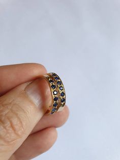 Blue Sapphire ring, gold Sapphire ring, Sapphire half eternity ring, stacking Sapphire ring, September birthstone ring, Sapphire 14k ring Handmade delicate Blue Sapphire, half eternity stacking ring, stoned with 7 beautiful sky blue Sapphire gemstones. This multistone eternity ring is beautiful alone or stacked together with other rings and is colorful and pretty on your finger. The ring is available in nickel free, 14 karat gold plating over a brass or silver base. It is also offered in solid s Sapphire Ring Gold, September Birthstone Ring, September Birthstone Rings, Gold Sapphire Ring, Ring Sapphire, Blue Sapphire Ring, Half Eternity Ring, Ring Stacking, September Birthstone