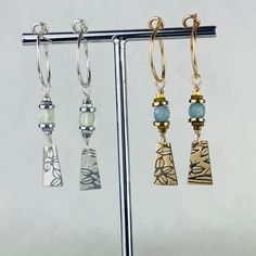 These new cube semiprecious stones are 4mm square ~    Available in sterling silver and 14k gold fill ~ with or without the charm ~ available on my super comfy handmade hoops or Shepard hooks Silver 14k Gold Filled Hoop Earrings As Gift, Silver 14k Gold Filled Hoop Earrings For Gift, Delicate Dangling Charms Earrings, 14k Gold-filled Silver Earrings As Gift, Handmade Dainty Rectangular Jewelry, Dainty Handmade Rectangular Jewelry, Dainty Adjustable Gemstone Earrings, Dainty Silver Earrings With Dangling Charms, Dainty Hypoallergenic Rectangular Jewelry