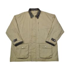 Description Embrace timeless ruggedness with this vintage Workwear Field Jacket in beige, featuring stylish leather trim. Perfect for outdoor adventurers, festival-goers, and aficionados of retro fashion, this jacket seamlessly combines classic utility with contemporary comfort. Key Features: Condition: Excellent vintage condition Material: 100% Cotton with leather trim Size on Label: XXL Recommended Size: XXL Measurements: 80 cm Length, 71 cm Pit to Pit Elevate your wardrobe with this unique vi Casual Khaki Windbreaker For Hunting, Brown Fall Windbreaker For Outdoor Activities, Hooded Brown Sport Coat For Outdoor, Beige Windbreaker For Outdoor Use In Fall, Fall Beige Windbreaker For Outdoor, Fall Outdoor Beige Windbreaker, Casual Utility Jacket With Corduroy Collar For Outdoor, Vintage Khaki Outerwear For Outdoor Activities, Casual Khaki Utility Jacket For Hunting