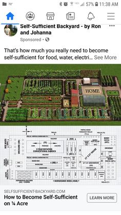 an image of a garden with the words self - sufficient backyard on top and below it