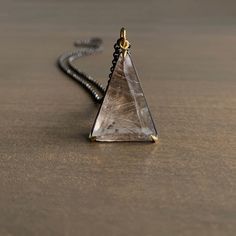 Green Sapphire Necklace, Triangle Jewelry, Jewels Diy, Smoky Quartz Pendant, Pink Sapphire Ring, Triangle Pendant, Newport Ri, Unusual Jewelry, Magic Book