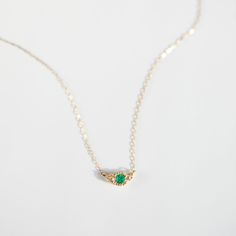 Emerald Diamond Twinkle Necklace, Yayoi At The Store, Emerald Diamond, Twinkle Twinkle, Emerald, Gold Necklace, Pick Up, Gems, Diamonds, Yellow Gold