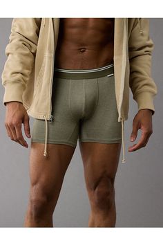 Ultra soft modal jersey blend/Added stretch for all-day comfort/Soft anti-roll waistband/No fly/Comfortable and supportive contoured pouch Casual Cotton Boxer Briefs For Workout, Fitted Solid Color Casual Boxer Briefs, Casual Fitted Solid Boxer Briefs, Casual Fitted Solid Color Boxer Briefs, Casual Solid Color Fitted Boxer Briefs, Casual Compression Boxer Briefs For Workout, Casual Solid Color Boxer Briefs For Gym, Casual Multi-pack Bottoms For Gym, Green Sporty Boxer Briefs For Loungewear