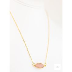 Experience the stunning beauty of our pretty Pink Chalcedony Necklace! This exquisite piece will captivate the senses with its lustrous pink hues and delicate gold chain. Add a touch of timeless beauty and elegance to any outfit with this must-have accessory. The combination of dusty rose pink chalcedony and bright gold chain create a romantic charm that is destined to become a jewelry box staple. The exquisite marquise-shaped chalcedony gemstone, delicately sits in a vermeil bezel that shimmers Feminine Pink Necklace With Adjustable Chain, Feminine Rose Gold Rose Quartz Necklaces, Elegant Pink Chain Necklace With Delicate Chain, Dainty Pink Necklace With Delicate Chain, Delicate Pink Gemstone Crystal Necklace, Gold Rose Quartz Crystal Necklaces, Minimalist Pink Clavicle Chain Necklace, Minimalist Pink Necklace With Adjustable Chain, Delicate Pink Rose Quartz Necklace