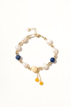 Nyxisa Pearl Mix Bracelet - Artsory Blue Hues, Fresh Water, Freshwater Pearls, Bracelet, Blue