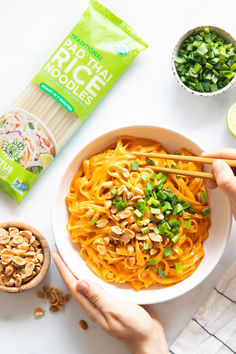 Gluten-free Organic Pad Thai Rice Noodles by Lotus Foods Vegan Rice Noodles, Vegan Rice Noodle Dishes, Aip Rice Noodle Recipes, Rice Noodle And Tofu Recipes, Pad Thai Rice, Pad Thai Noodles Vegetarian, Pad Thai Rice Noodles, Organic Traditional, Chinese Soups