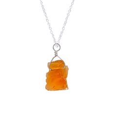 Raw Citrine Necklace Citrine Pendant Crystal Necklace Citrine Jewelry 925 Sterling Silver Chain Necklace for Women Raw Crystal Necklace ►Product Details:- Stone Name- Citrine  Cut- Uncut ( Raw ) Color- As Seen In Picture ( Orange ) Measurement- Between 20MM To 50MM  Weight- Approx. 10-20 grams Chain Length:- 18 inch Metal:- 925 Sterling Silver  ►About Gemstone:- Birthstone Month - November Citrine is associated with positivity and optimism, which is not surprising given its cheerful color. It's Healing Sterling Silver Birthstone Necklace With Gemstone, Healing Sterling Silver Birthstone Necklace, Sterling Silver Birthstone Necklaces For Healing, Spiritual Amber Crystal Necklace As A Gift, Amber Gemstone Necklace For Healing, Spiritual Amber Jewelry With Raw Stone, Nickel-free Amber Sterling Silver Necklace, Adjustable Amber Citrine Necklace, Orange Gemstone Necklace In Sterling Silver