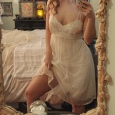 Beautiful Cream Vintage Peignoir Gotham Lingerie Set. Absolutely Breathtaking. Size Small-Medium 36 And Great Condition! Vintage Peignoir, Gotham, Lingerie Set, Women's Intimates, Slip On, Lingerie, Cream, Women Shopping, Color