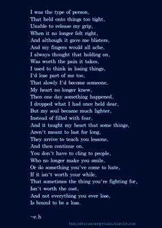 a poem written in white on a dark blue background